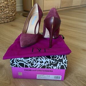 Diane von Furstenberg suede heels-9.5